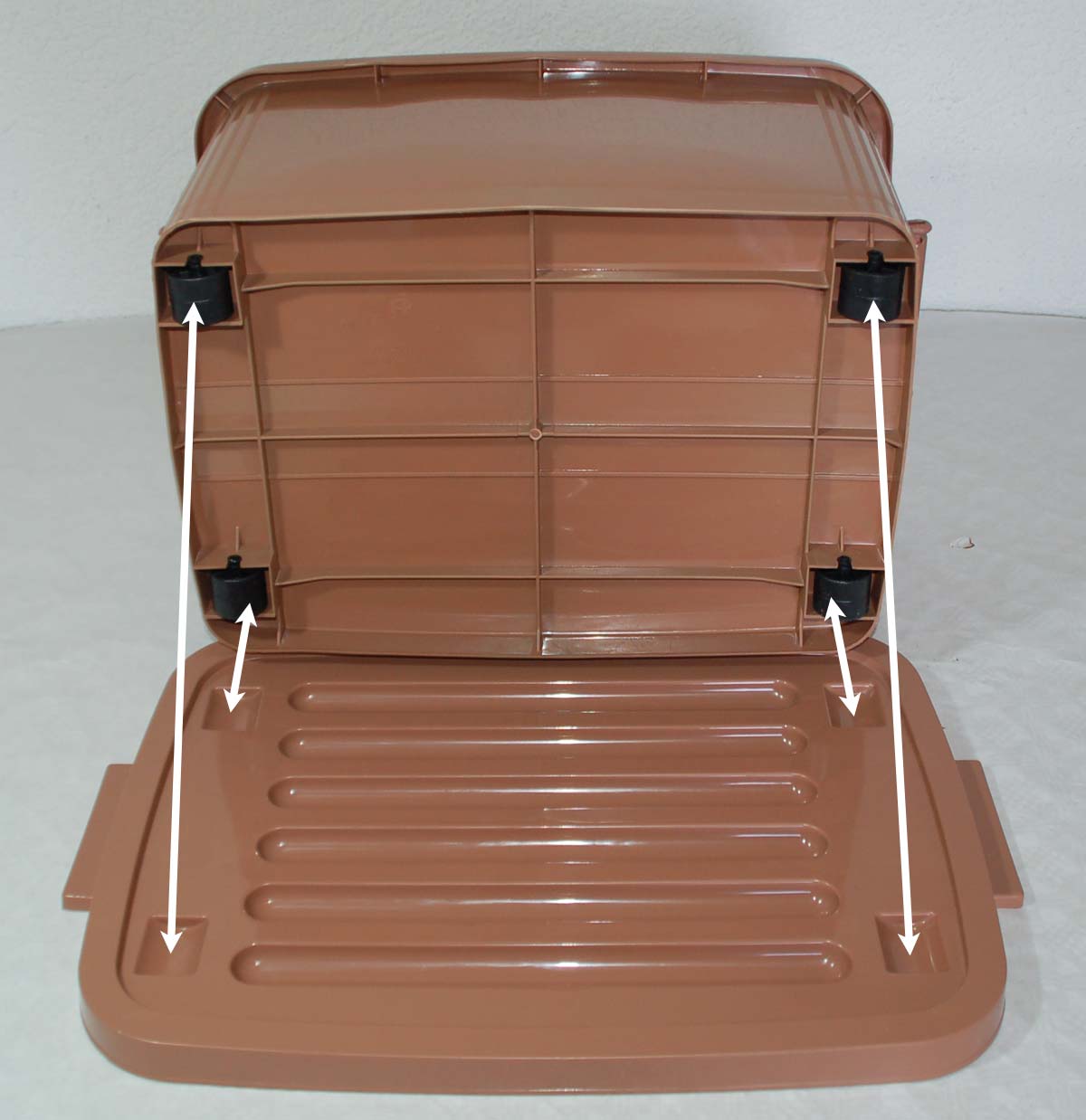 1 x Rollenbox mit Deckel 40 Liter blau, Aufbewahrungsbehälter | Delitzsch