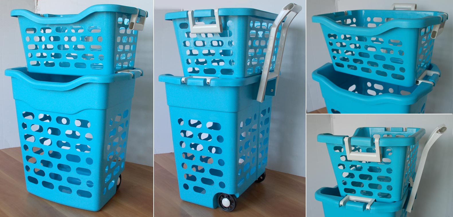 Wäschekorb mit Einsatz Wäschesortierer Wäschebox Wäschesammler