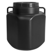 40 Liter Schraubdeckelfass eckig Schwarz