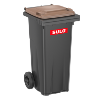 SULO® MGB 120 litres Poubelle gris avec marron couvercle