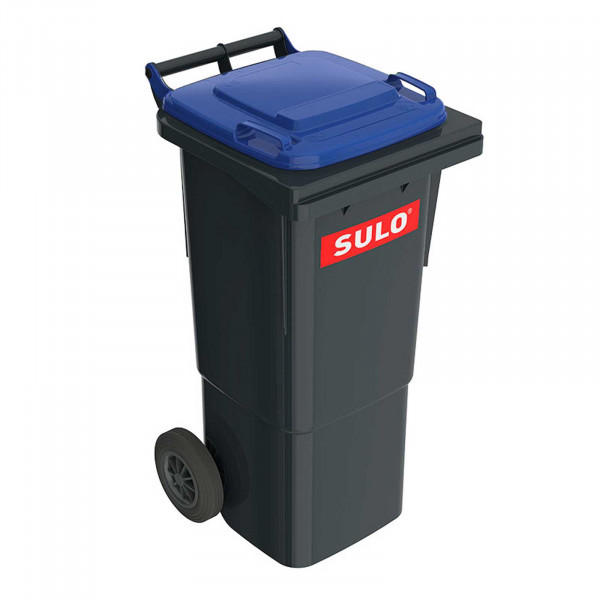 SULO® MGB 60 Liter Mülltonne Grau mit blauem Deckel