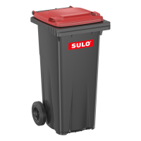 SULO® MGB 120 litres Poubelle gris avec rouge couvercle