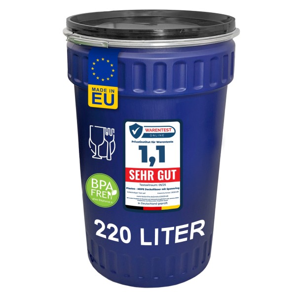 220 liters lidded drum