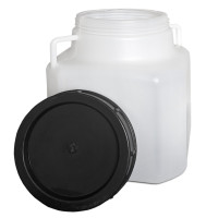 10 Liter Schraubdeckelfass eckig Naturweiß