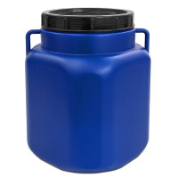 30 Liter Schraubdeckelfass eckig Blau
