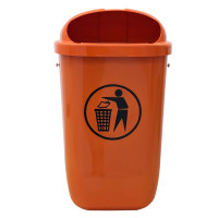 DIN Papierkorb Orange