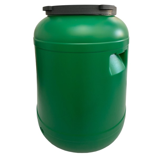 Fût à couvercle vissant 120 litres, rond, vert