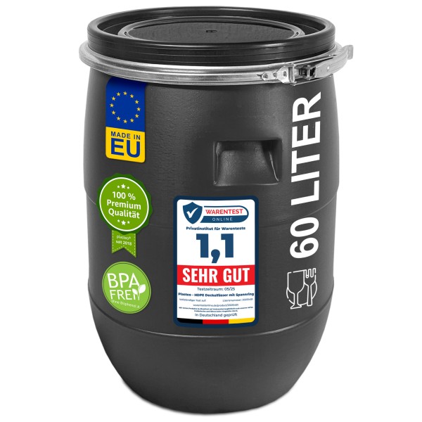 60 Liter Deckelfass Made in EU