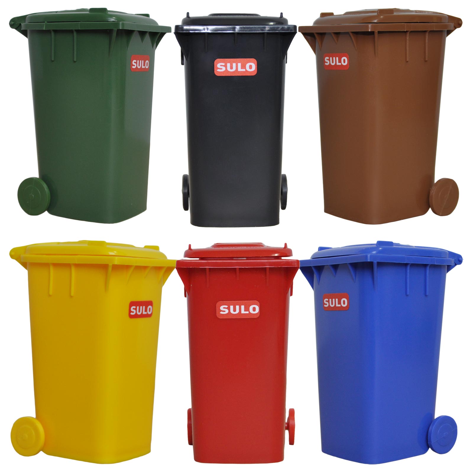 Mini Mülltonne 120 Liter Rot