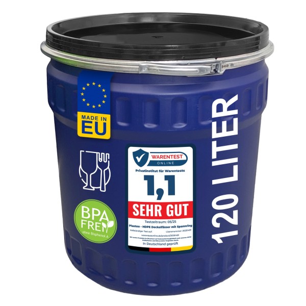Fût à couvercle de 120 litres