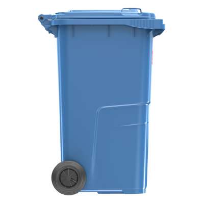 Produktbild von 2mGoods Müllbehälter 120 Liter, Mülltonne 240 Liter, Abfalltonne Grau&Schwarz&Blau, Extra Starker Kunststoff, Vollgummiräder, Müllgroßbehälter Mit Deckel 2er Pack, 3er Pack (2er-Pack Schwarz, 120L