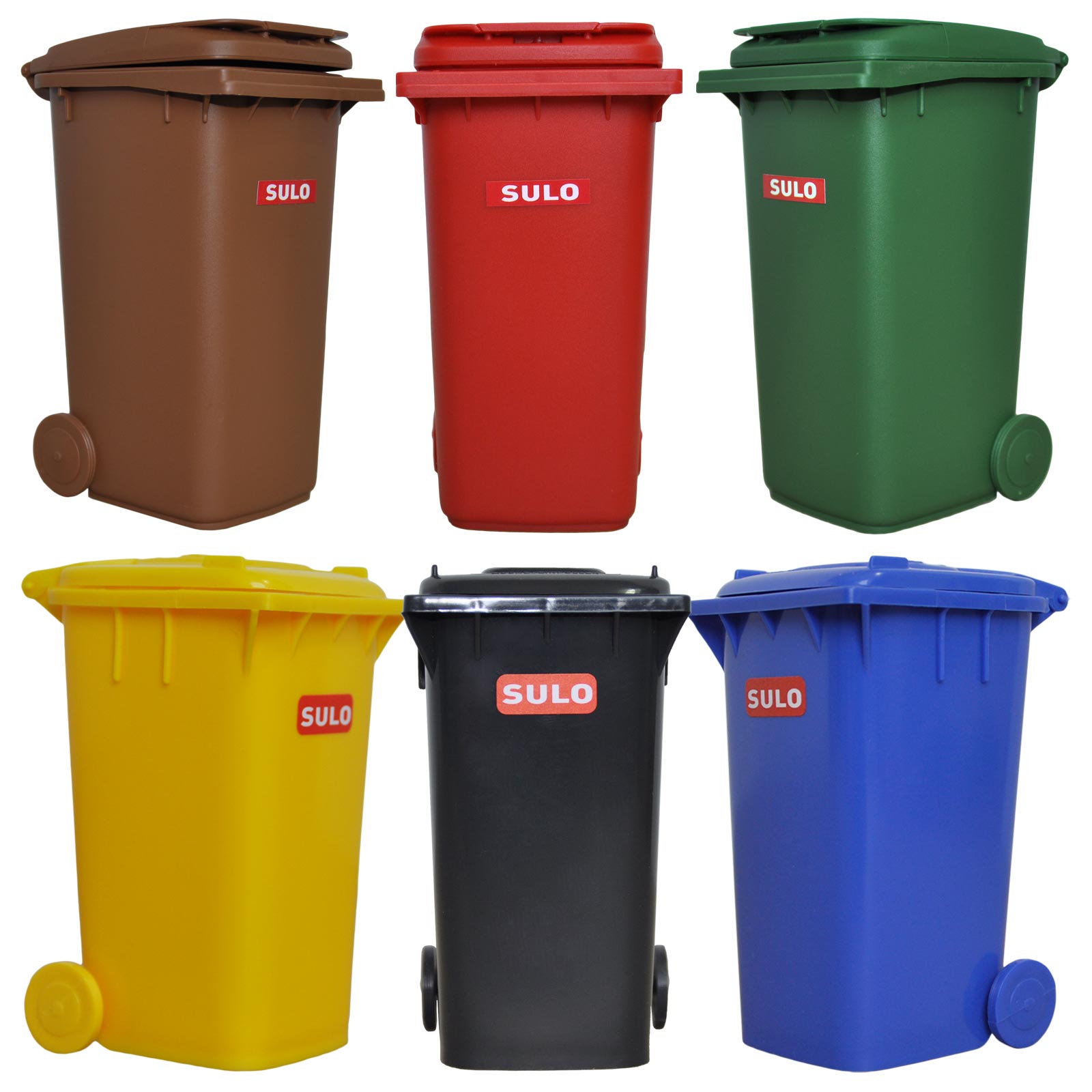Mini Mülltonne grün Miniatur  Abfallbehälter Sammeltonne Stiftebuttler 120 Liter 