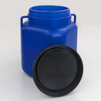 50 Liter Schraubdeckelfass eckig Blau
