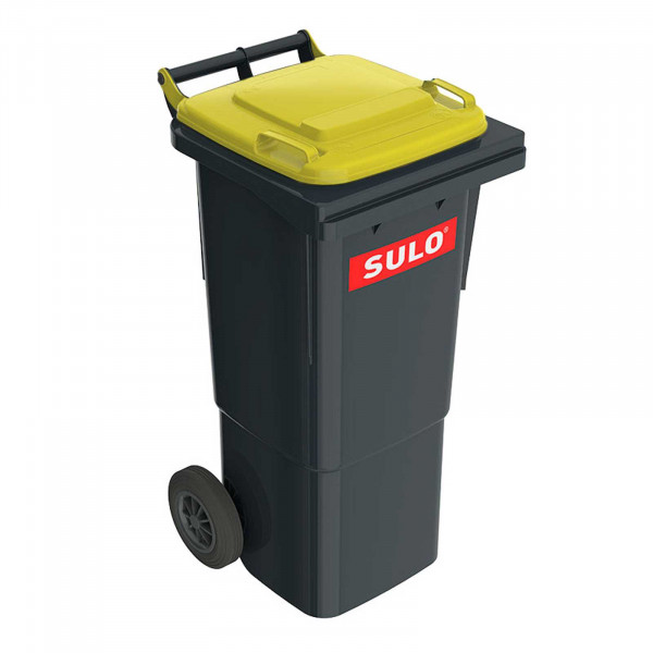 SULO® MGB 60 Liter Mülltonne Grau mit gelbem Deckel