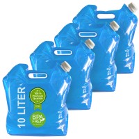 plasteo Faltbarer Wasserkanister 10L BPA-frei für Trinkwasser Camping Festival Garten stabil – Ansicht 2