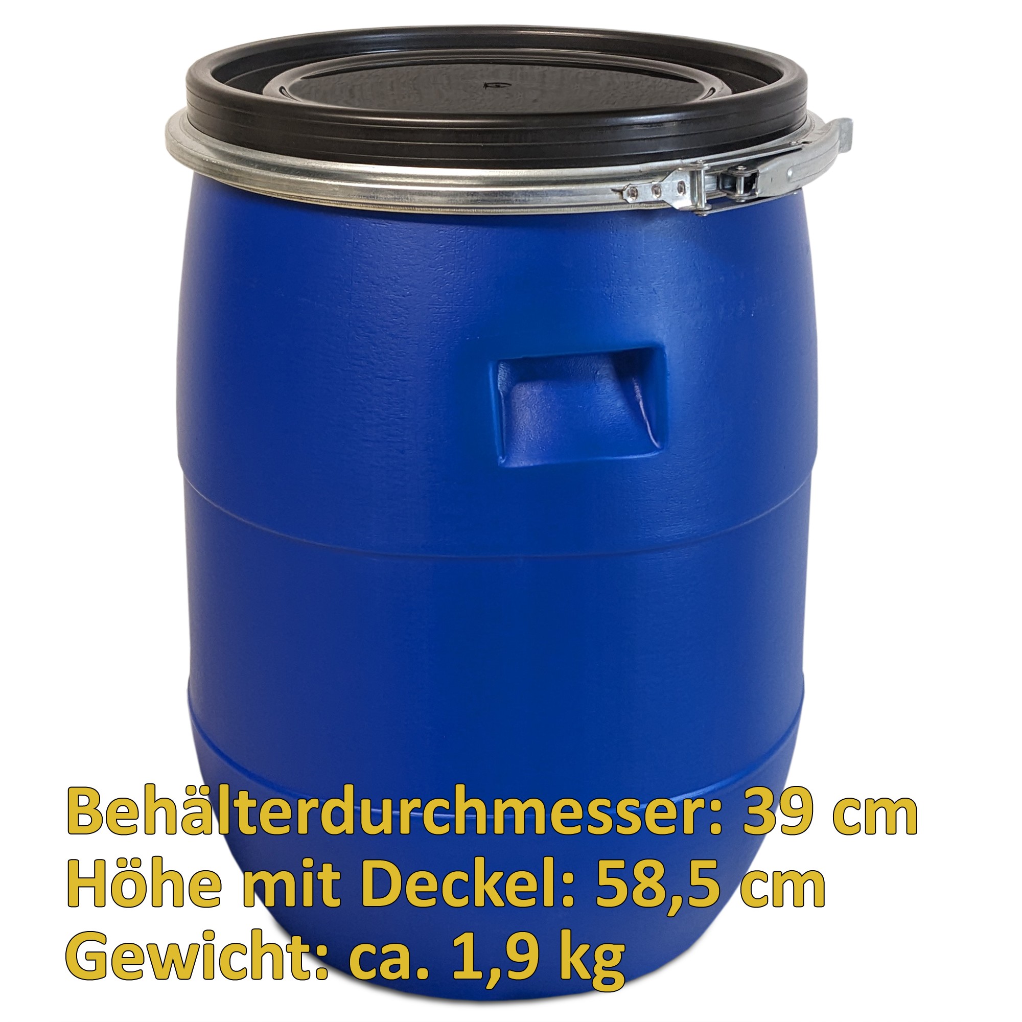 Tonneau Plastique Sterk B60L 60 Litres - Conteneur De Rangement Multiusage