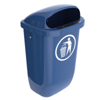 DIN Papierkorb Blau