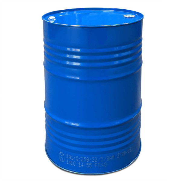 Sheet steel drums with bung, 216 L,blue
