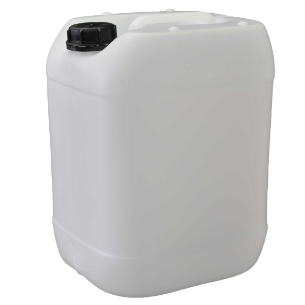 plasteo® 30 Liter Getränke- Wasserkanister Natur mit Schraubdeckel