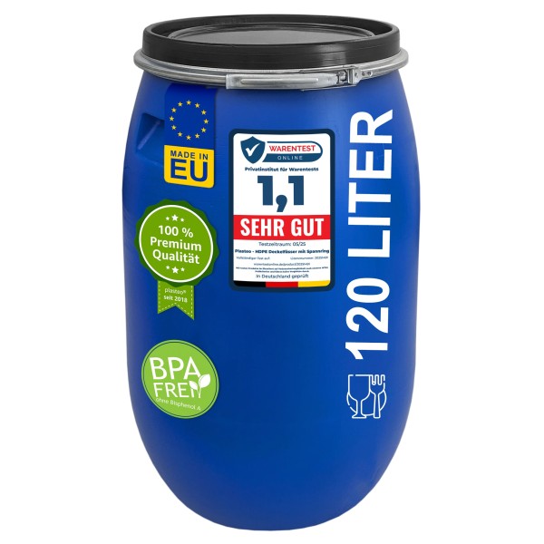 120 liters lidded drum