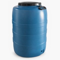 Fût à couvercle vissant 120 litres, rond, bleu clair