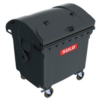 Sulo MGB 1100 with round lid and in grey