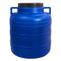 40 Liter Schraubdeckelfass rund Blau