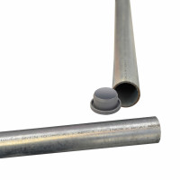 Sulo Befestigungsrohr Rohrpfahl für Papierkorb - verzinkter Stahl - mit Abdeckkappe