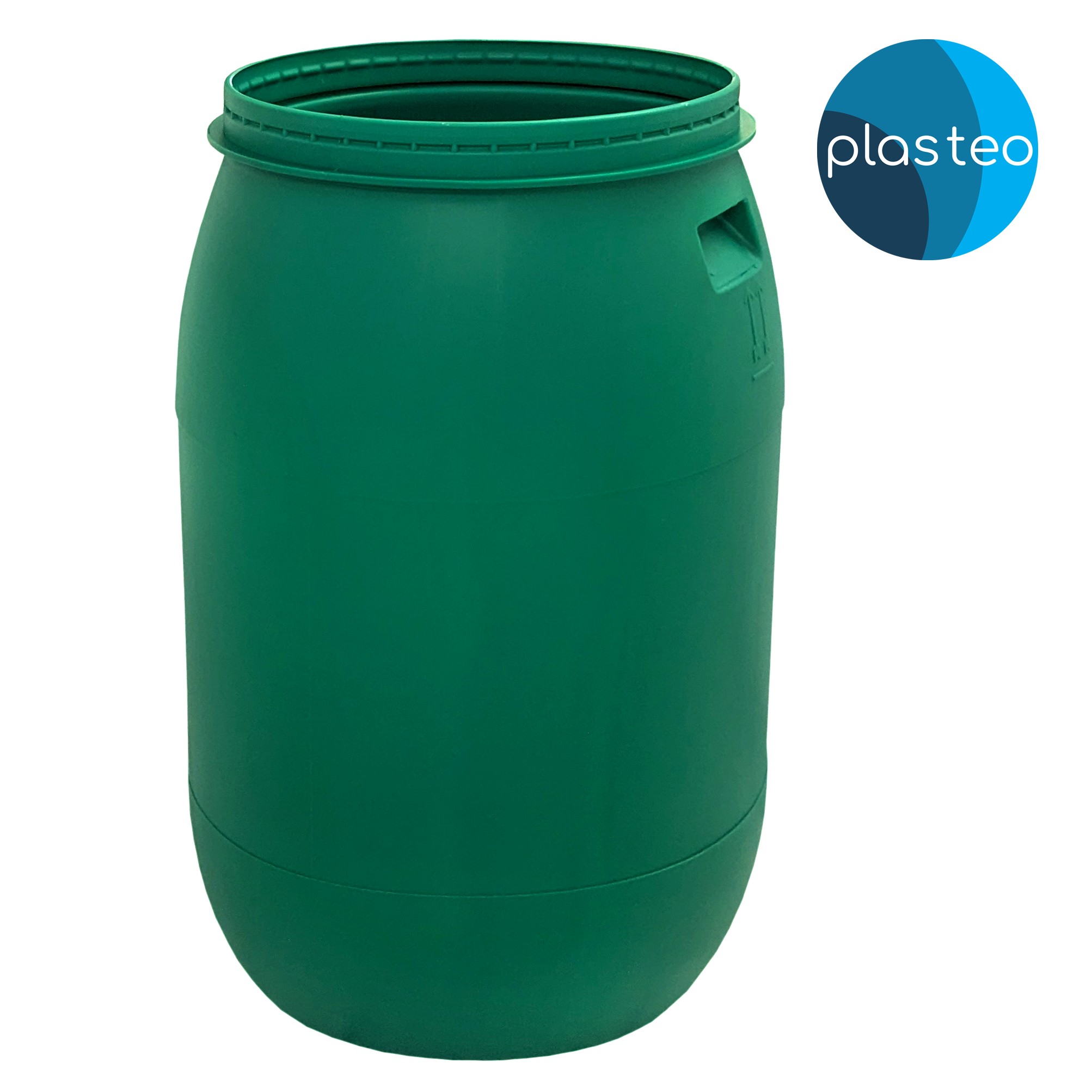 Fût à couvercle en plastique 220 l bleu - Luxembourg