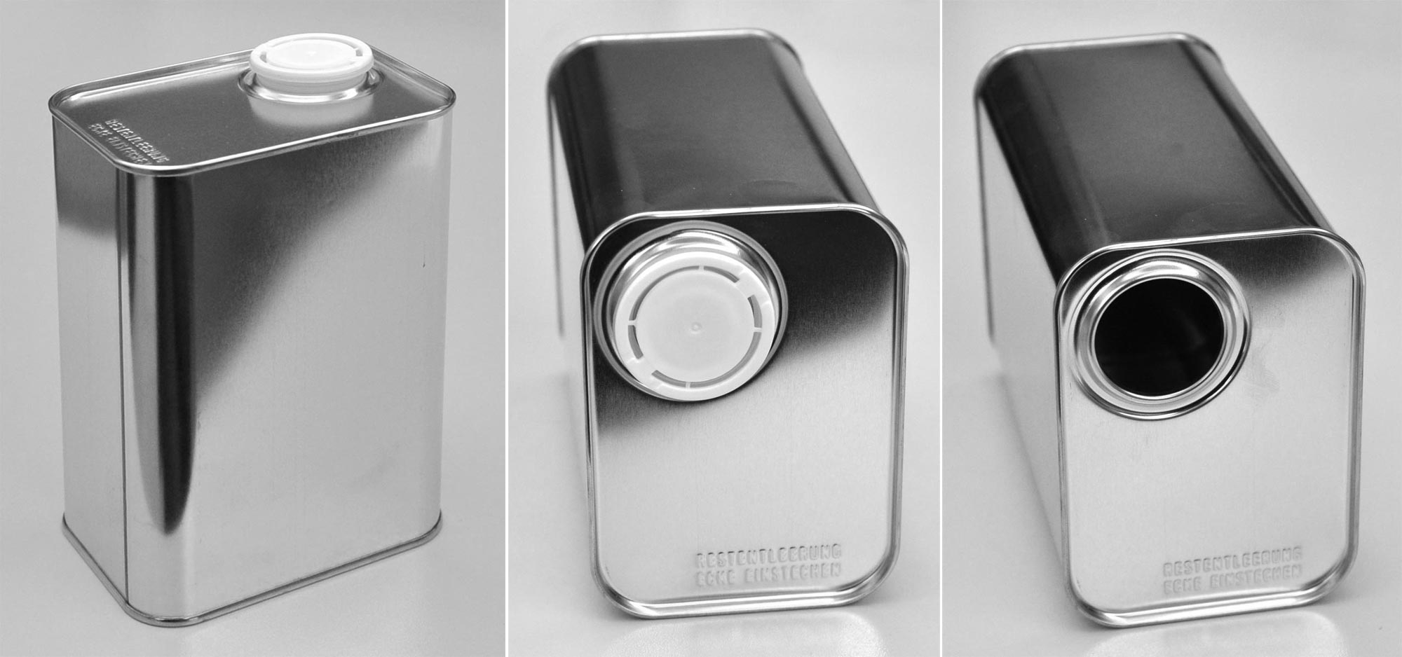 BLECHKANISTER mit Balgverschluss, Metallkanister, Metallbehälter