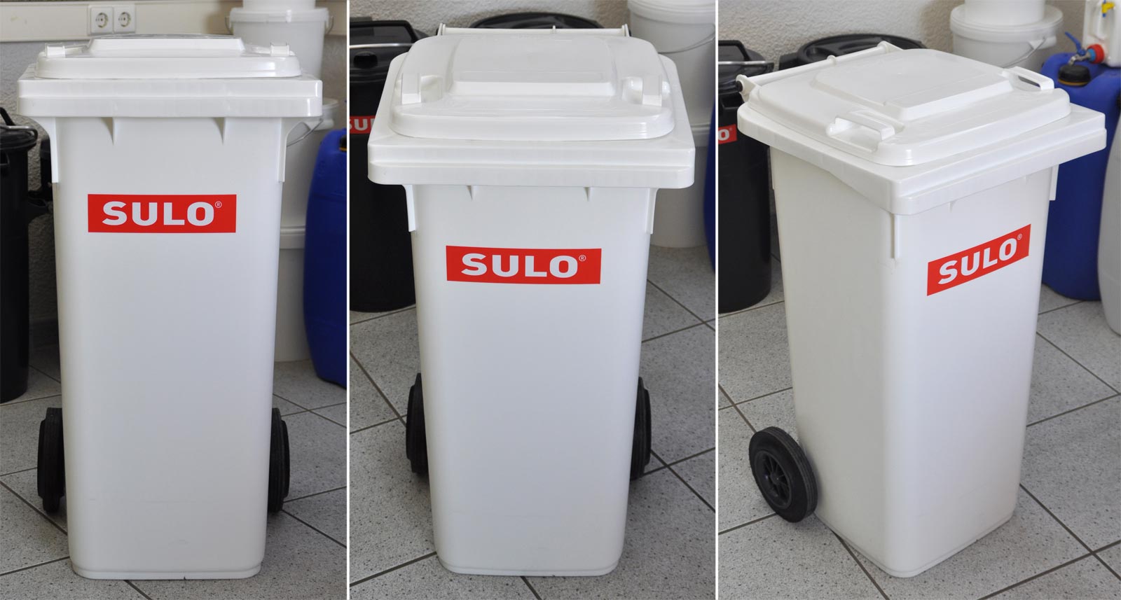 SULO 80 Liter Mülltonne Grau - Robuste Abfalltonne Made In Germany